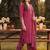 women ethnic motifs printed regular thread work cotton kurta with patiala & with dupatta