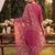 women ethnic motifs printed regular thread work cotton kurta with patiala & with dupatta