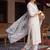women floral embroidered regular thread work cotton kurta with trousers & with dupatta