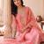 women ethnic motifs embroidered regular kurta with trousers & with dupatta
