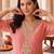 women ethnic motifs embroidered regular kurta with trousers & with dupatta