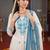 women ethnic motifs embroidered regular thread work kurta with palazzos & with dupatta