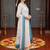 women ethnic motifs embroidered regular thread work kurta with palazzos & with dupatta