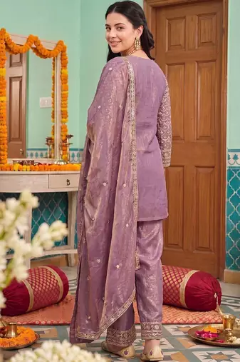 women ethnic motifs regular kurta with trousers & with dupatta