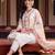 women floral embroidered regular thread work cotton kurta with trousers & with dupatta