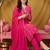women leheriya printed regular kurta with trousers & with dupatta
