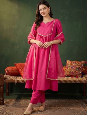 women empire kurta with trousers & with dupatta 3