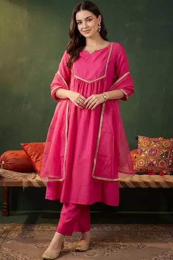 women empire kurta with trousers & with dupatta