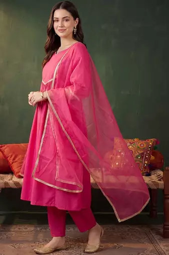 women empire kurta with trousers & with dupatta