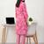 women floral printed regular cotton kurta with trousers