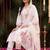 women floral embroidered regular thread work kurta with trousers & with dupatta