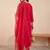women ethnic motifs embroidered regular thread work liva kurta with trousers & with dupatta