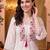 women floral embroidered regular thread work kurta with trousers