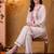 women floral embroidered regular thread work kurta with trousers