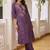 women ethnic motifs printed regular thread work kurta with trousers