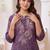 women ethnic motifs printed regular thread work kurta with trousers