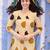 women printed regular cotton kurta with trousers