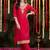 women ethnic motifs embroidered regular thread work kurta with trousers