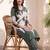 women floral printed regular kurta with trousers
