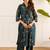 women ethnic motifs embroidered regular thread work kurta with palazzos