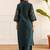 women ethnic motifs embroidered regular thread work kurta with palazzos