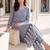 women ethnic motifs printed regular cotton kurta with trousers
