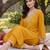 women ethnic motifs embroidered regular thread work kurta with trousers