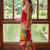 women printed regular cotton kurta with trousers