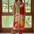 women printed regular cotton kurta with trousers