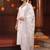 women ethnic motifs embroidered regular thread work cotton kurta with trousers & with dupatta