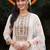 women floral embroidered regular thread work kurta with trousers & with dupatta