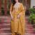 women ethnic motifs embroidered regular thread work liva kurta with trousers & with dupatta