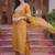 women ethnic motifs embroidered regular thread work liva kurta with trousers & with dupatta