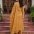 women ethnic motifs embroidered regular thread work liva kurta with trousers & with dupatta