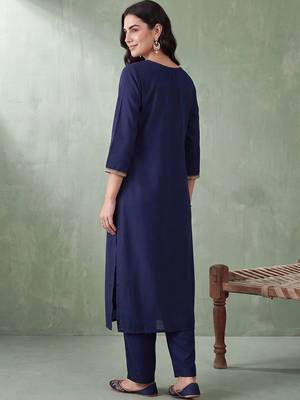 women regular gotta patti kurta with trousers 3