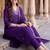 women regular thread work kurta with trousers & with dupatta