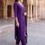 women regular thread work kurta with trousers & with dupatta