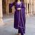 women regular thread work kurta with trousers & with dupatta