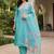 women floral embroidered regular thread work kurta with trousers & with dupatta
