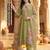 women floral embroidered regular thread work liva kurta with palazzos & with dupatta