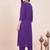 women ethnic motifs embroidered regular thread work kurta with trousers