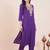 women ethnic motifs embroidered regular thread work kurta with trousers