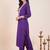 women ethnic motifs embroidered regular thread work kurta with trousers