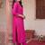 women ethnic motifs embroidered regular thread work kurta with trousers