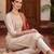 women ethnic motifs embroidered regular kurta with trousers & with dupatta