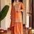 women ethnic motifs embroidered regular kurta with sharara & with dupatta