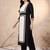 women colourblocked regular chanderi silk kurta with trousers