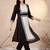 women colourblocked regular chanderi silk kurta with trousers
