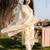 women floral printed regular thread work linen kurta with trousers & with dupatta
