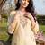 women floral printed regular thread work linen kurta with trousers & with dupatta